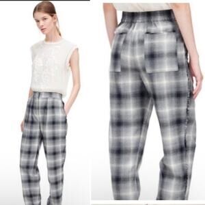 Rebecca Taylor Fringe Plaid Pants